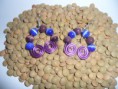 pendientes espirale con obalorio varios colores